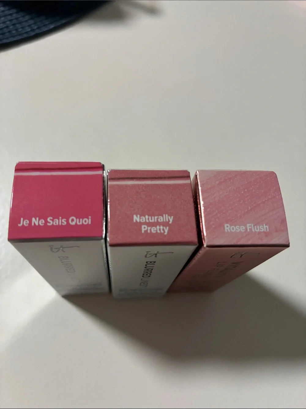 it cosmetics Blurred Lines & Vitality Lip Flush Trio in Silver and Rose Gold